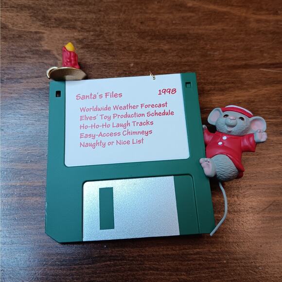 🎄2 for $12 Hallmark Checking Santa's Files Dated 1998 Floppy Disk NOSTALGIC! - Picture 2 of 6